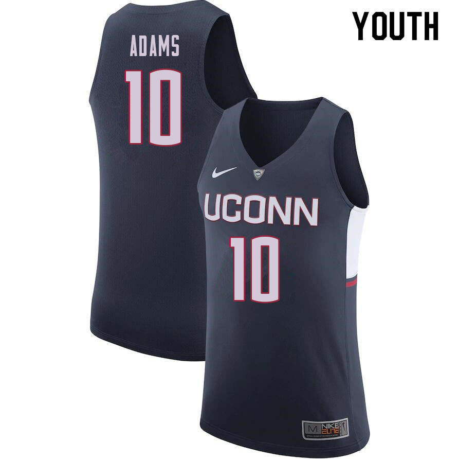 Youth #10 Brendan Adams Uconn Huskies College Basketball Jerseys Sale-Navy - Click Image to Close